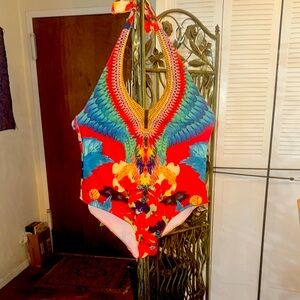 Venus Vibrant Multicolor Halter one piece Swimsuit